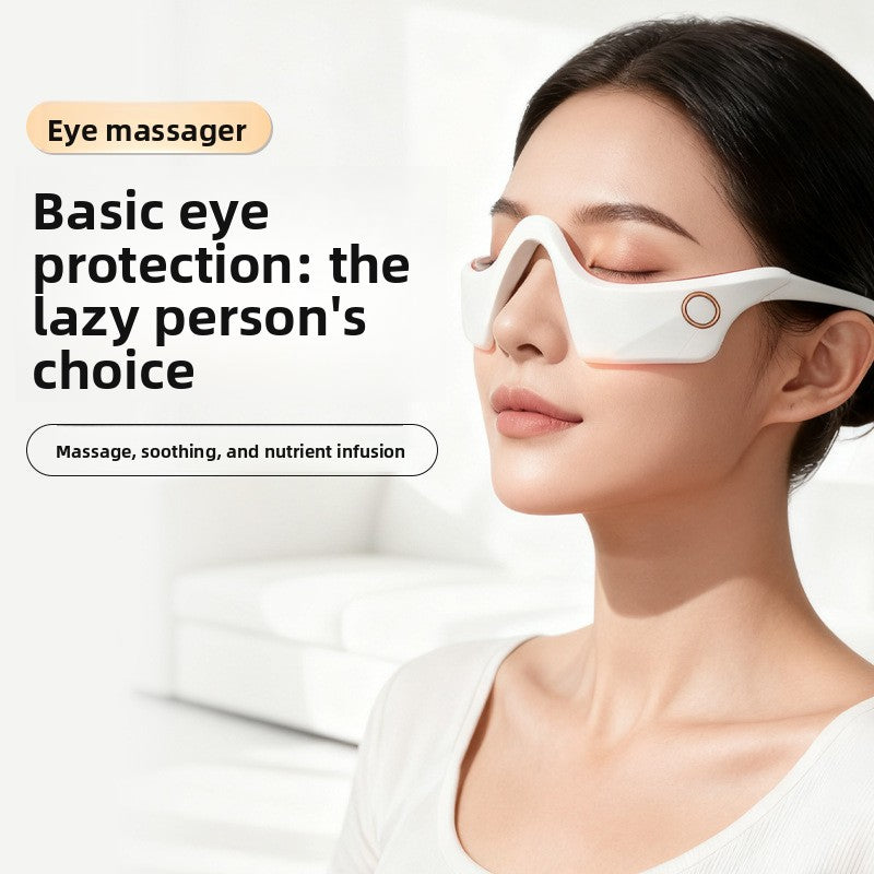 Masajeador de ojos vibrante 3D con calor y terapia de luz