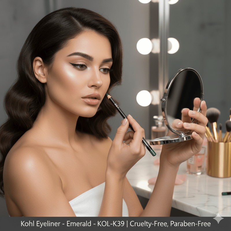 Delineador Kohl Esmeralda KOL-K39 | Trazo Intenso y Difuminable – CAD B - Lumyvita