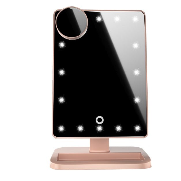 Espejo de Maquillaje LED con Bluetooth | 20 Luces y Aumento 10X - Lumyvita