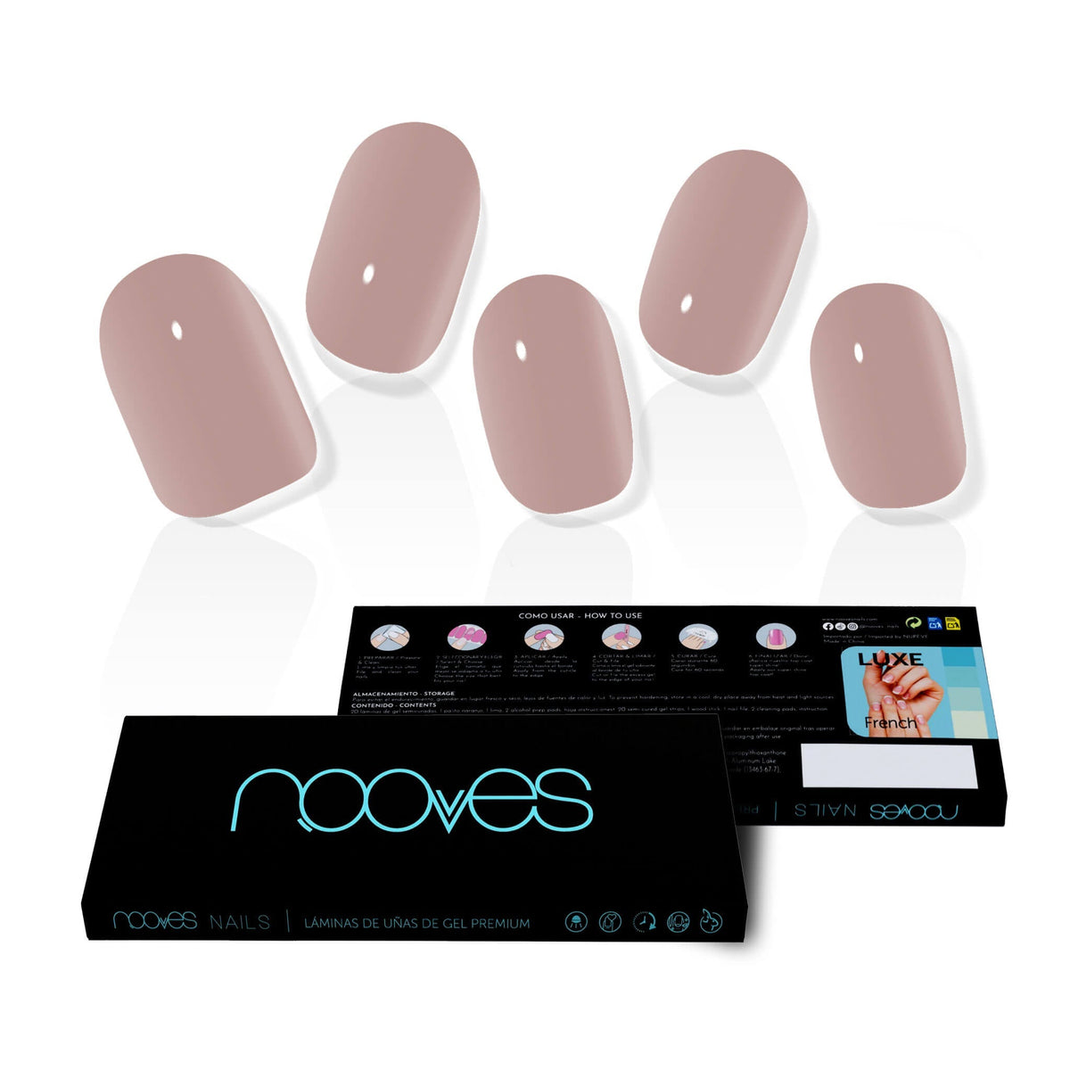 Láminas de Gel - Cocoa Milk - Nooves Nails - Lumyvita
